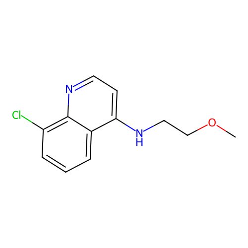 8-chloro-N-(2-methoxyethyl)quinolin-4-amine structure