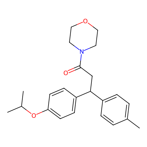 4-[3-(4-Isopropoxyphenyl)-3-(4-methylphenyl)propanoyl]morpholine structure