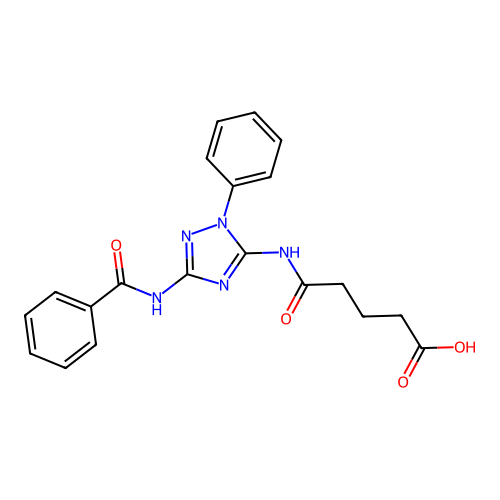 4-[(5-benzamido-2-phenyl-1,2,4-triazol-3-yl)carbamoyl]butanoic Acid structure