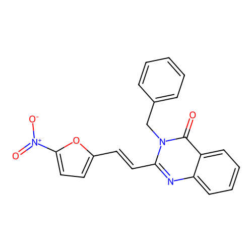 3-benzyl-2-[(E)-2-(5-nitrofuran-2-yl)ethenyl]quinazolin-4-one structure