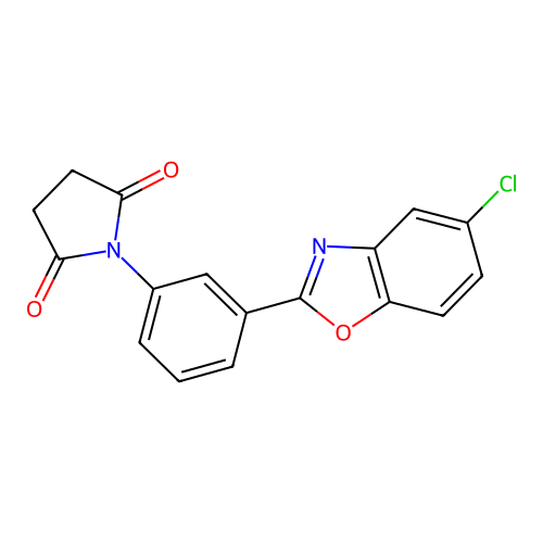 1-[3-(5-Chloro-1,3-benzoxazol-2-yl)phenyl]pyrrolidine-2,5-dione structure
