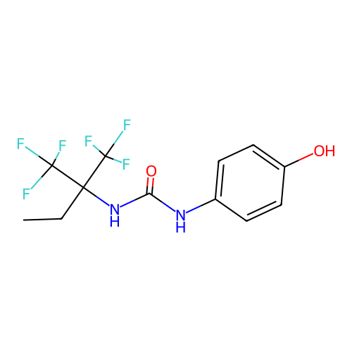 1-(4-Hydroxyphenyl)-3-[1,1,1-trifluoro-2-(trifluoromethyl)butan-2-yl]urea structure
