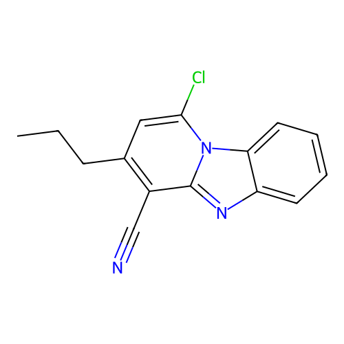 1-Chloro-3-propylpyrido[1,2-a]benzimidazole-4-carbonitrile structure