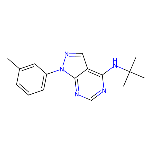 N-tert-butyl-1-(3-methylphenyl)-1H-pyrazolo[3,4-d]pyrimidin-4-amine structure