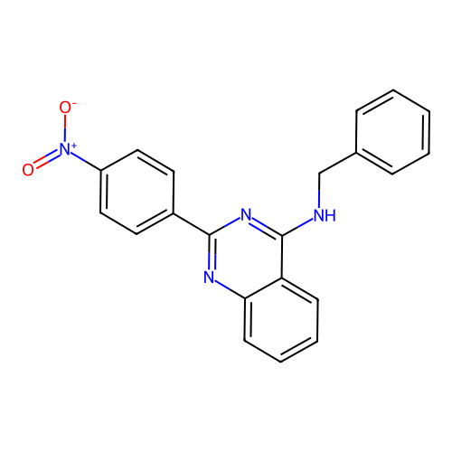 N-benzyl-2-(4-nitrophenyl)quinazolin-4-amine structure