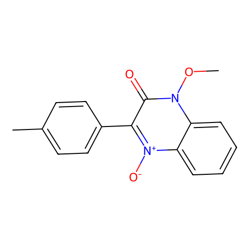 1-methoxy-3-(4-methylphenyl)quinoxalin-2(1H)-one 4-oxide structure