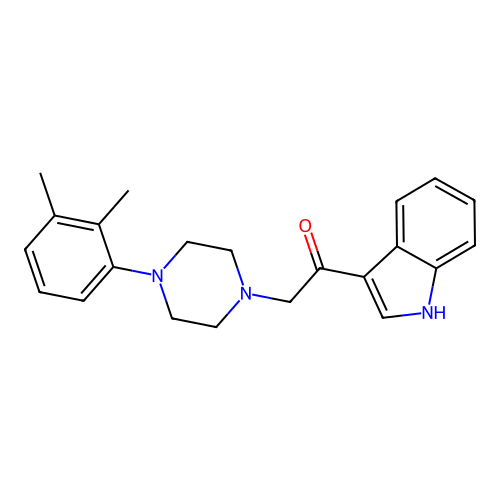 2-[4-(2,3-dimethylphenyl)piperazin-1-yl]-1-(1H-indol-3-yl)ethanone structure