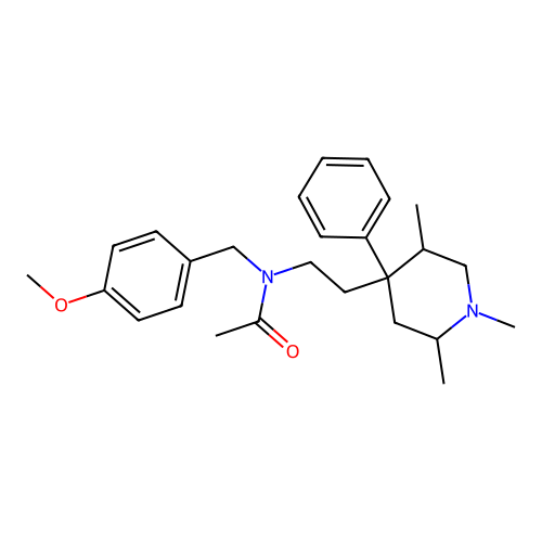 N-(4-methoxybenzyl)-N-(2-(1,2,5-trimethyl-4-phenylpiperidin-4-yl)ethyl)acetamide structure