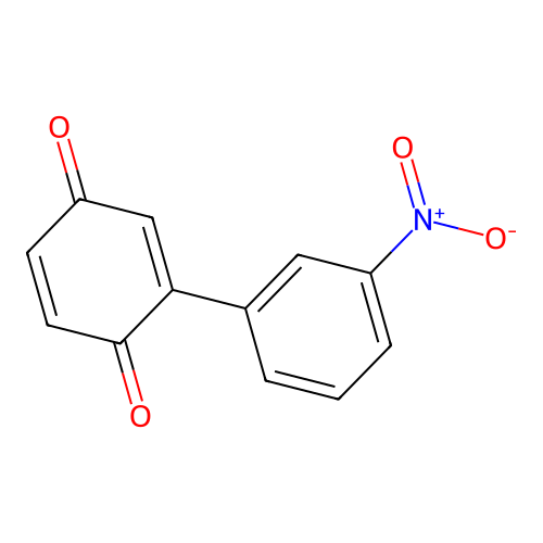 2-(3-Nitrophenyl)cyclohexa-2,5-diene-1,4-dione structure