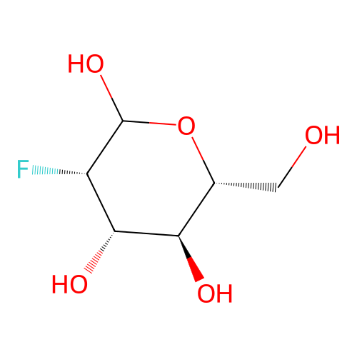 2-deoxy-2-fluoro-D-mannopyranose structure