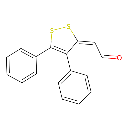 Acetaldehyde, (4,5-diphenyl-3H-1,2-dithiol-3-ylidene)- structure