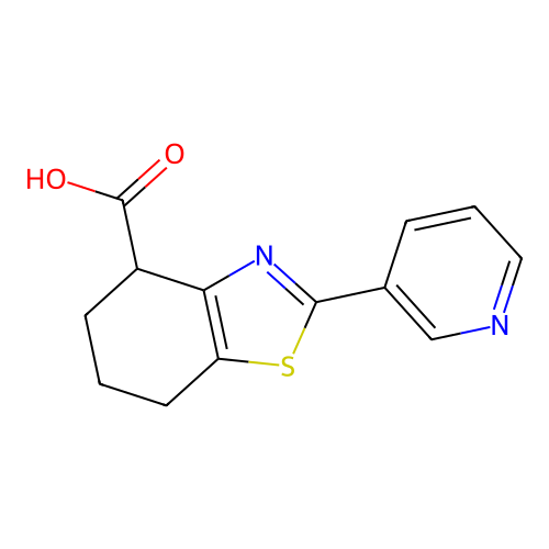 4-Benzothiazolecarboxylic acid, 4,5,6,7-tetrahydro-2-(3-pyridyl)- structure