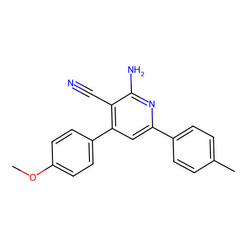 2-Amino-4-(4-methoxyphenyl)-6-(4-methylphenyl)nicotinonitrile structure