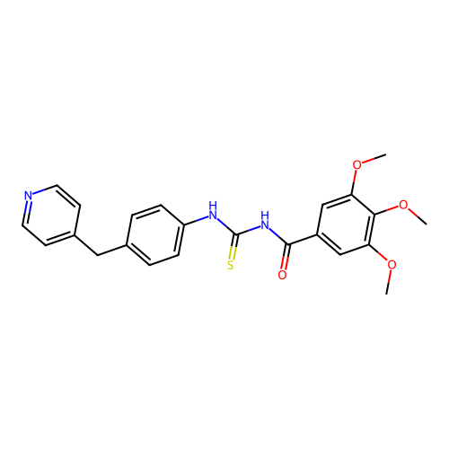 1-(4-Pyridin-4-ylmethyl-phenyl)-3-(3,4,5-trimethoxy-benzoyl)-thiourea structure