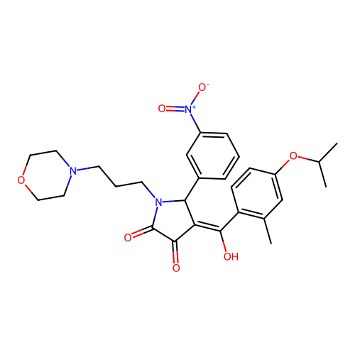 3-HYDROXY-4-(4-ISOPROPOXY-2-METHYLBENZOYL)-1-[3-(4-MORPHOLINYL)PROPYL]-5-(3-NITROPHENYL)-1,5-DIHYDRO-2H-PYRROL-2-ONE structure