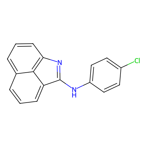 N-(4-chlorophenyl)benzo[cd]indol-2-amine structure