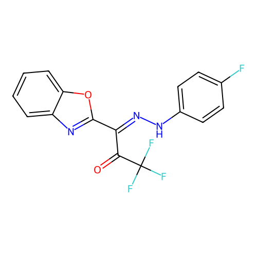 (3Z)-3-benzoxazol-2-yl-1,1,1-trifluoro-4-[(4-fluorophenyl)amino]-4-azabut-3-en -2-one structure