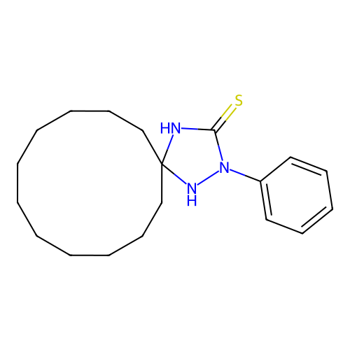 2-Phenyl-1,2,4-triazaspiro[4.11]hexadecane-3-thione structure