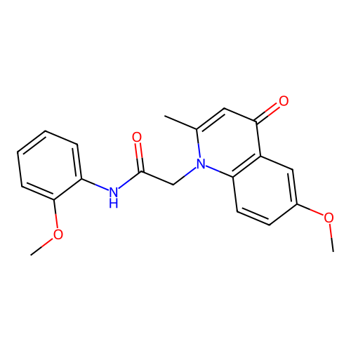 2-(6-methoxy-2-methyl-4-oxoquinolin-1(4H)-yl)-N-(2-methoxyphenyl)acetamide structure