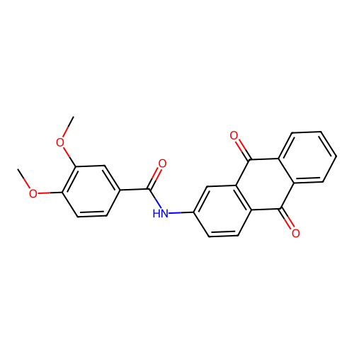 N-(9,10-dioxo-9,10-dihydroanthracen-2-yl)-3,4-dimethoxybenzamide structure
