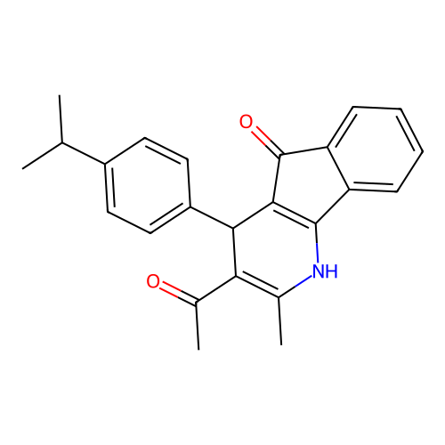 1-{5-hydroxy-2-methyl-4-[4-(propan-2-yl)phenyl]-4H-indeno[1,2-b]pyridin-3-yl}ethanone structure