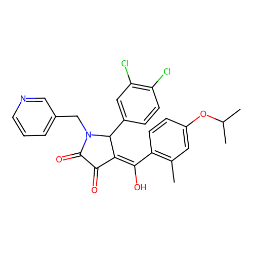 5-(3,4-dichlorophenyl)-3-hydroxy-4-(4-isopropoxy-2-methylbenzoyl)-1-(3-pyridinylmethyl)-1,5-dihydro-2H-pyrrol-2-one structure