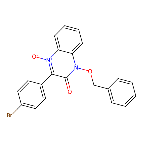 1-(benzyloxy)-3-(4-bromophenyl)quinoxalin-2(1H)-one 4-oxide structure