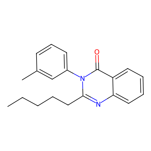 3-(3-methylphenyl)-2-pentylquinazolin-4(3H)-one structure