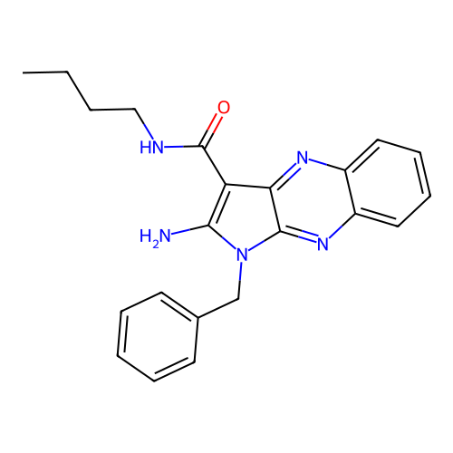 2-amino-1-benzyl-N-butyl-1H-pyrrolo[2,3-b]quinoxaline-3-carboxamide structure