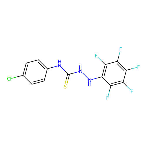 N-(4-chlorophenyl)-2-(pentafluorophenyl)hydrazinecarbothioamide structure