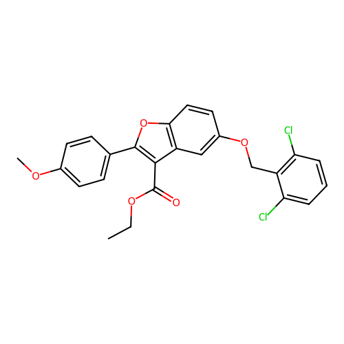 Ethyl 5-[(2,6-dichlorobenzyl)oxy]-2-(4-methoxyphenyl)-1-benzofuran-3-carboxylate structure