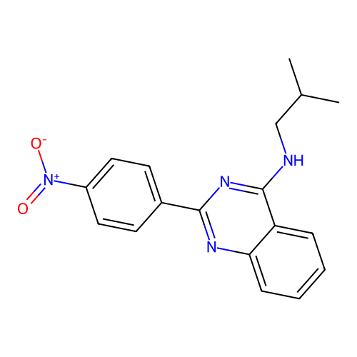 N-(2-methylpropyl)-2-(4-nitrophenyl)quinazolin-4-amine structure