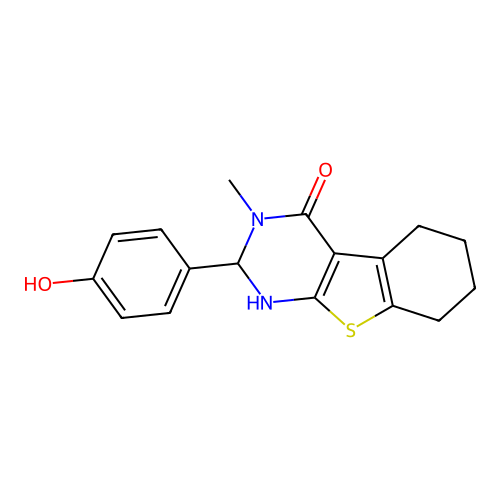 2-(4-hydroxyphenyl)-3-methyl-1,2,5,6,7,8-hexahydro-[1]benzothiolo[2,3-d]pyrimidin-4-one structure