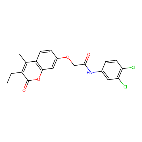 N-(3,4-dichlorophenyl)-2-((3-ethyl-4-methyl-2-oxo-2H-chromen-7-yl)oxy)acetamide structure