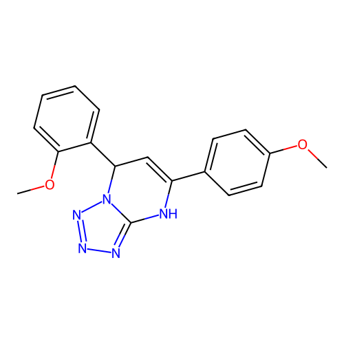 7-(2-Methoxyphenyl)-5-(4-methoxyphenyl)-3,7-dihydrotetrazolo[1,5-a]pyrimidine structure