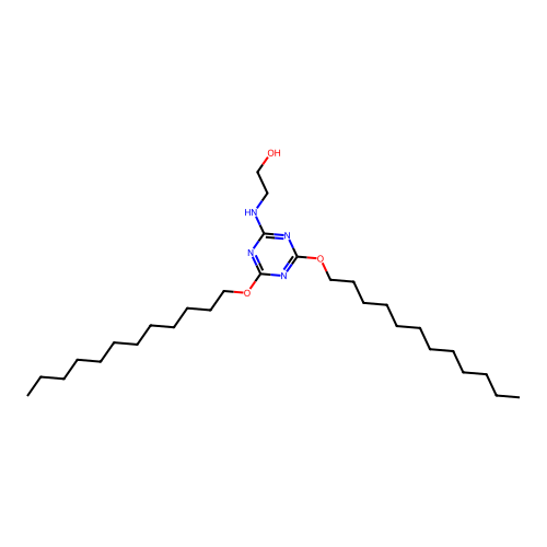 2-((4,6-Bis(dodecyloxy)-1,3,5-triazin-2-yl)amino)ethanol structure
