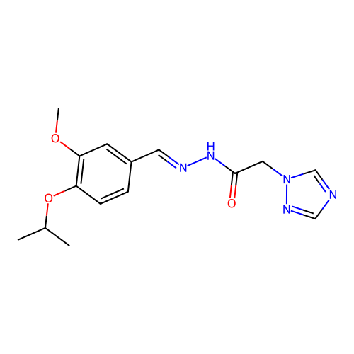 [1,2,4]Triazol-1-ylacetic acid (4-isopropoxy-3-methoxybenzylidene)hydrazide structure