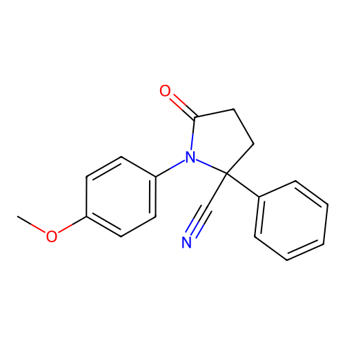1-(4-Methoxyphenyl)-5-oxo-2-phenylpyrrolidine-2-carbonitrile structure