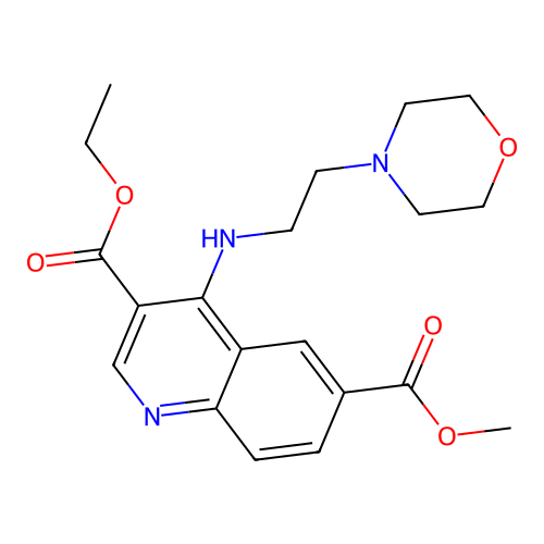 3-Ethyl 6-methyl 4-{[2-(morpholin-4-yl)ethyl]amino}quinoline-3,6-dicarboxylate structure