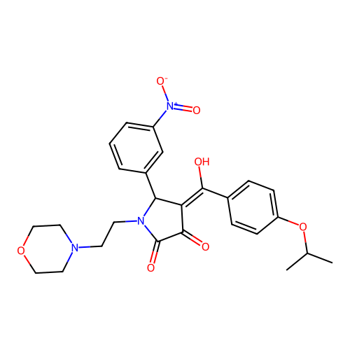 3-hydroxy-4-(4-isopropoxybenzoyl)-1-(2-morpholinoethyl)-5-(3-nitrophenyl)-1H-pyrrol-2(5H)-one structure