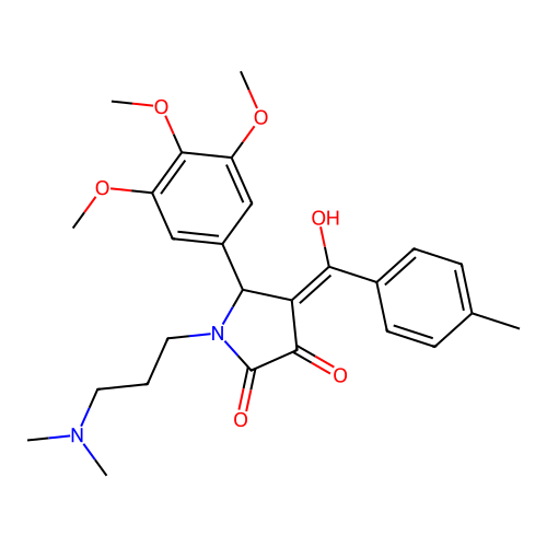 1-(3-(dimethylamino)propyl)-3-hydroxy-4-(4-methylbenzoyl)-5-(3,4,5-trimethoxyphenyl)-1H-pyrrol-2(5H)-one structure
