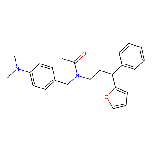 N-[4-(dimethylamino)benzyl]-N-[3-(furan-2-yl)-3-phenylpropyl]acetamide structure