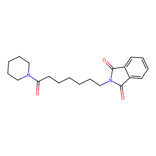 2-[7-oxo-7-(piperidin-1-yl)heptyl]-1H-isoindole-1,3(2H)-dione structure