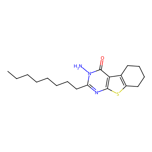 3-amino-2-octyl-5,6,7,8-tetrahydro[1]benzothieno[2,3-d]pyrimidin-4(3H)-one structure