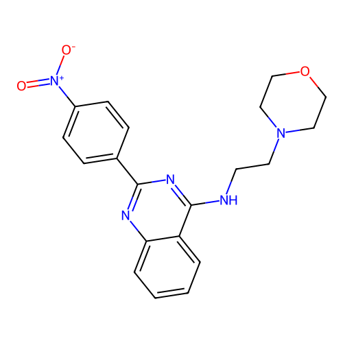 (2-Morpholin-4-ylethyl)[2-(4-nitrophenyl)quinazolin-4-yl]amine structure