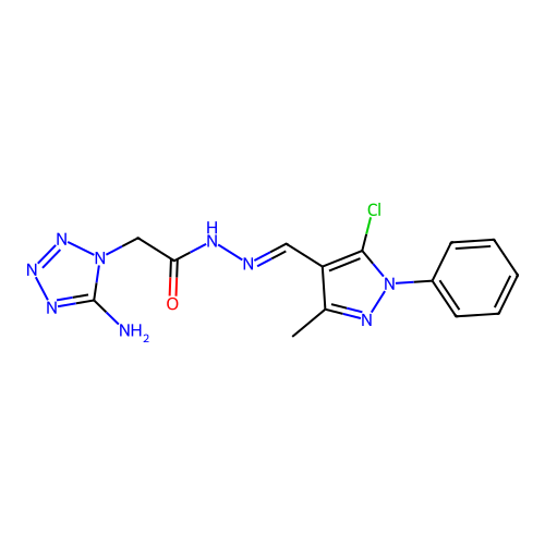 C14H14ClN9O structure