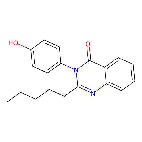 3-(4-hydroxyphenyl)-2-pentylquinazolin-4(3H)-one structure