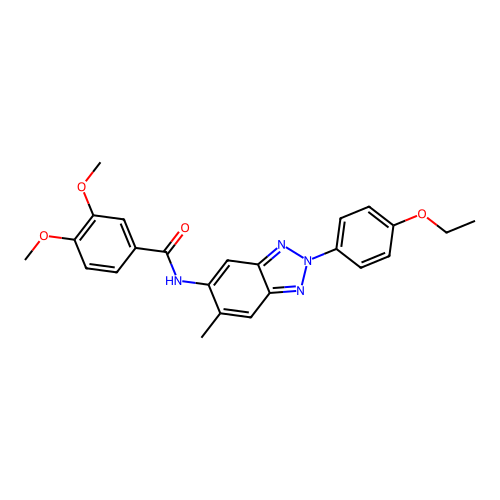 N-[2-(4-ethoxyphenyl)-6-methyl-2H-benzotriazol-5-yl]-3,4-dimethoxybenzamide structure