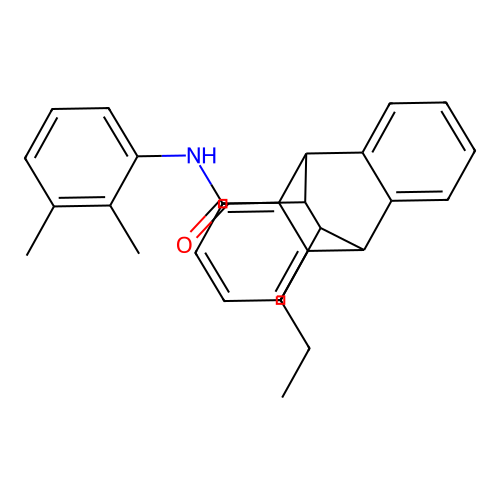 N-(2,3-dimethylphenyl)-12-propyl-9,10-dihydro-9,10-ethanoanthracene-11-carboxamide structure