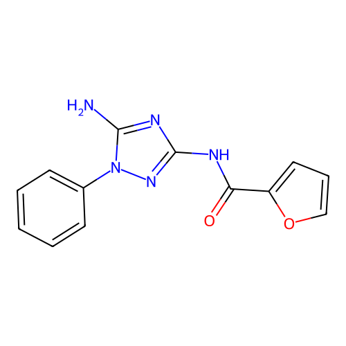N-(5-amino-1-phenyl-1H-1,2,4-triazol-3-yl)furan-2-carboxamide structure